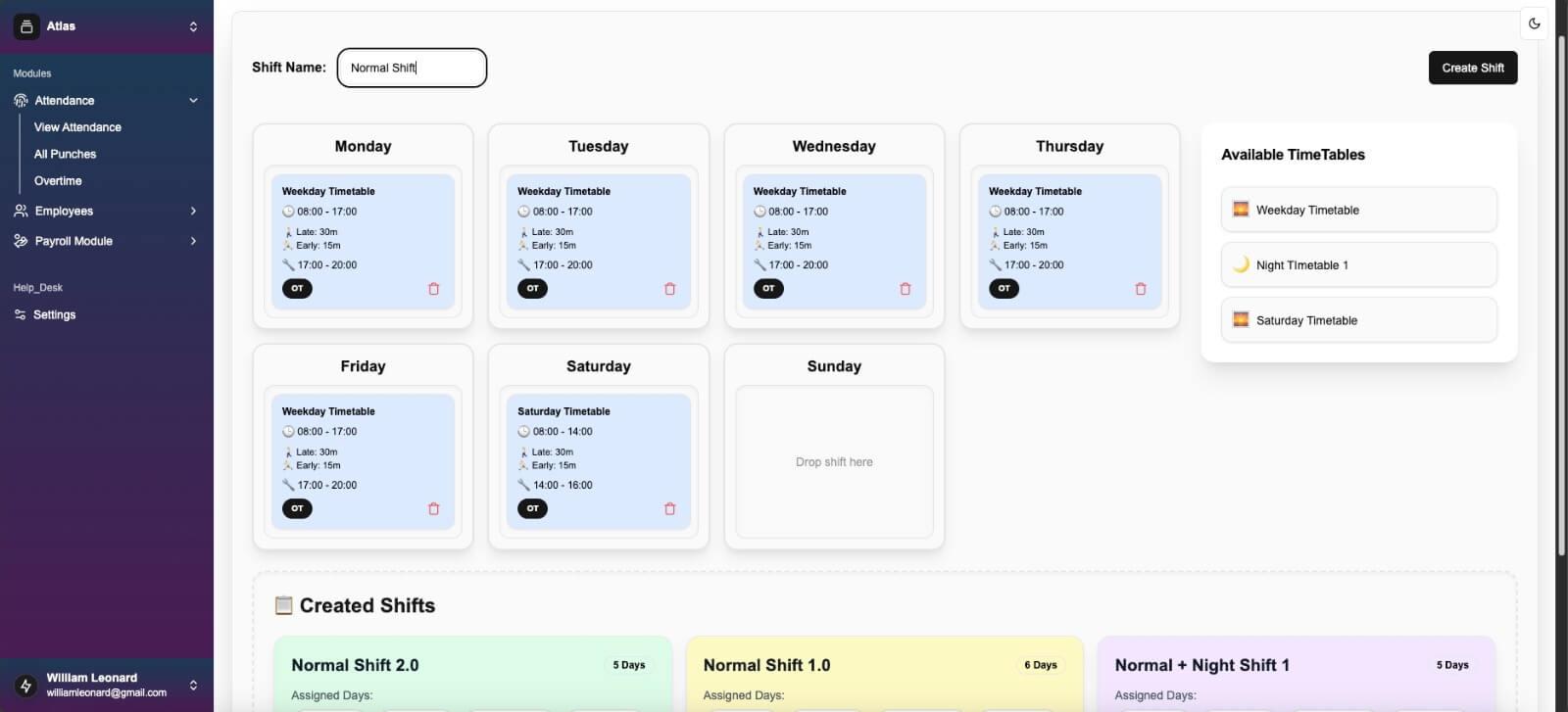 Shift Management